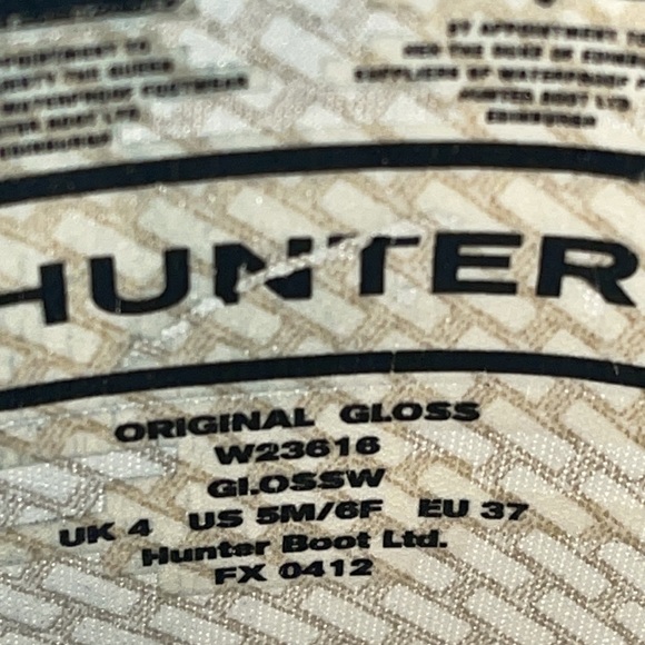 Hunter Women’s Original Adjustable Gloss Rain Boot Sz 6 - Picture 10 of 10